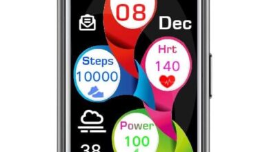 Four circle digital watch face