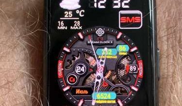 DY2 Steam2 Grey watch fit Watch face