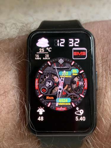 DY2 Steam2 Grey watch fit Watch face