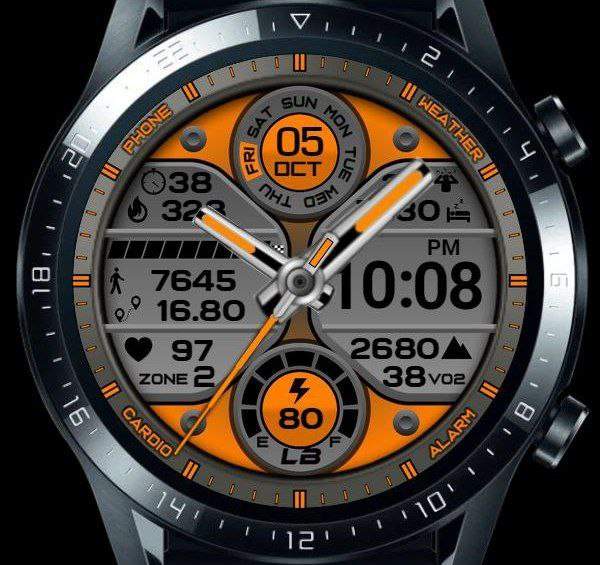 Two LCD digital watch face