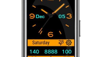 Beautiful orange watch face theme