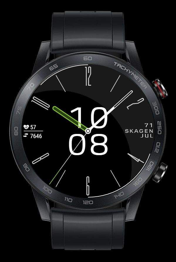Skagen dual hybrid watch face