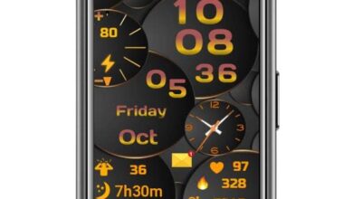 Circular design hybrid watch theme