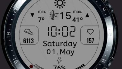 Big LCD digital watch face