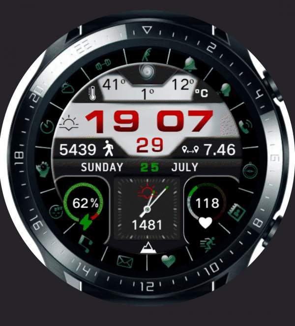 White LCD amazing watch face