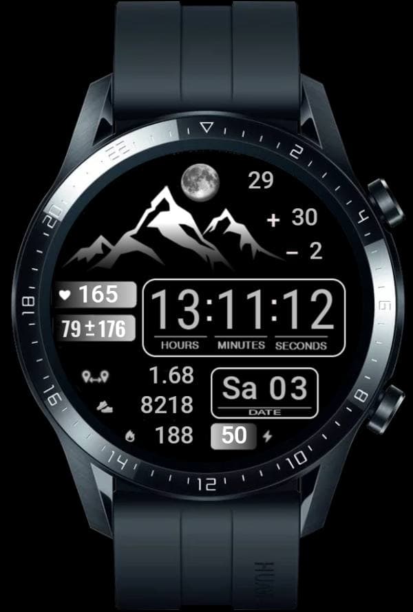 Valley of mountains watch face