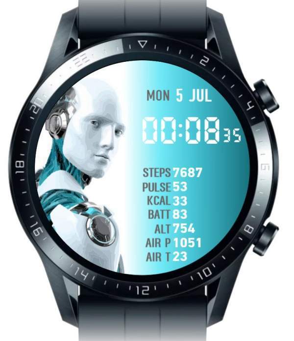 IamRobot digital watch face