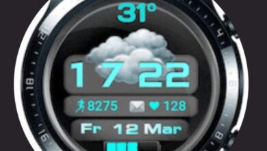 Big weather digital face watch face theme