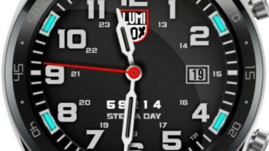 Luminox big dial analog watch face theme