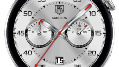Carrera tag heuer white realistic watch face