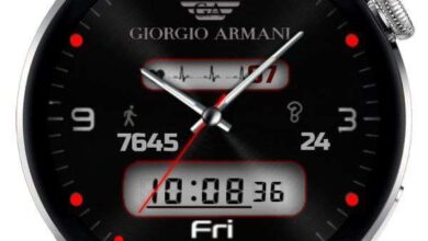 Giorgio Armani realistic watch face