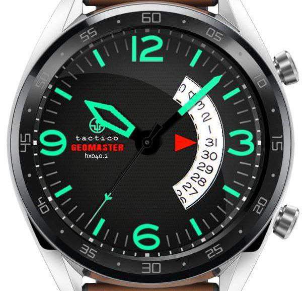 Unique style green hybrid watchface