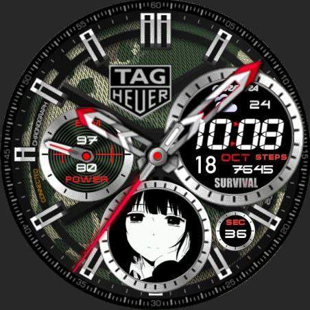 Carrera tag heuer survival watch face