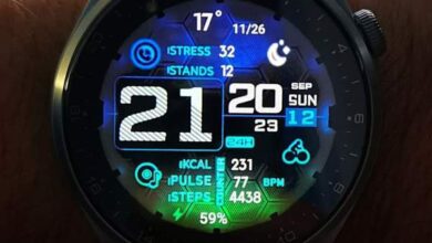 Beautiful ported digital watch face theme