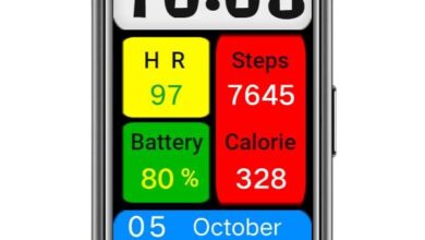 Colorful digital watch face theme