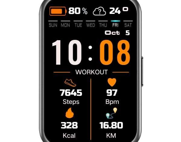 Workout special digital watch face