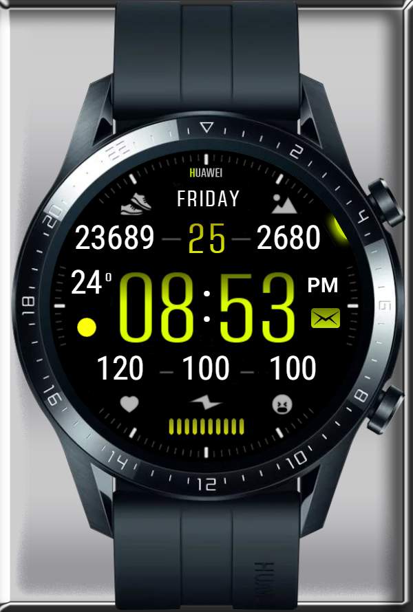 Crystal clear digital watch face theme