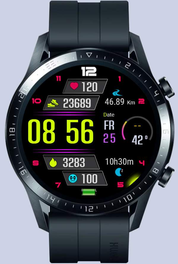 Another clean and clear digital watch face theme