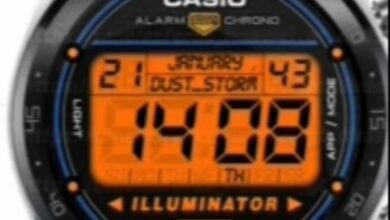 Casio illuminator digital watch face