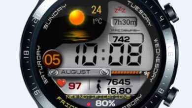 English version of beautiful digital watch face