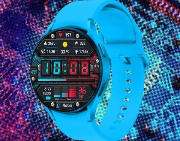 Amazing fonts digital watch face theme