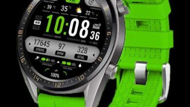 Green High quality digital watch face