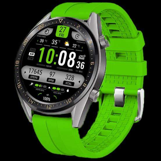 Green High quality digital watch face