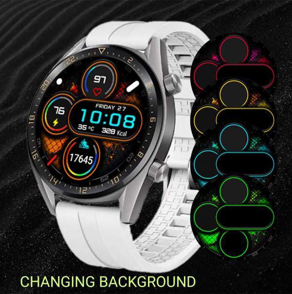 Color changing background HQ digital watch face theme