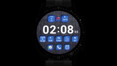 Amazing color changing box style digital watch face theme