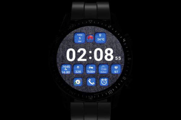 Amazing color changing box style digital watch face theme