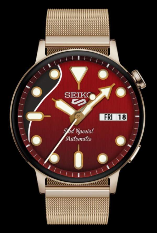 Grand Seiko Red HQ realistic watch face theme