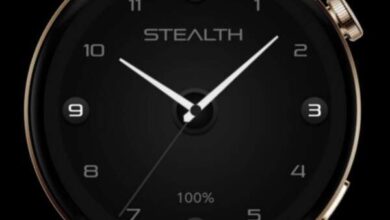 Stealth analog watch face theme