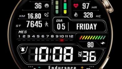 Big digital watch face with PowerBar