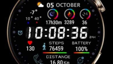 Colorful digital watch face theme