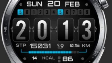 6 shortcuts HQ digital watch face theme