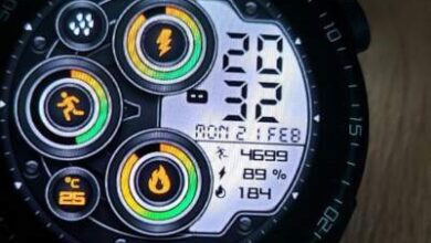 3 circles digital watch face theme