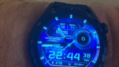 Blue moon digital watch face theme