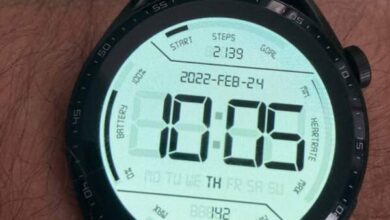 Big LCD digital watch face theme