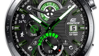 Casio Edifice green ported HQ watch face theme