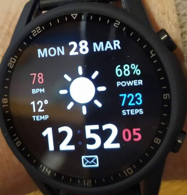 Simple design clean and clear digital watch face theme