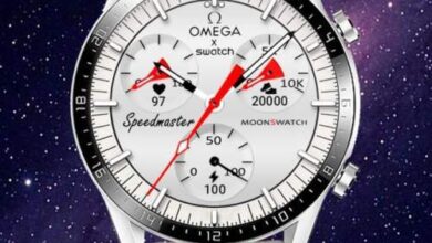 Omega speedmaster white realistic watch face theme