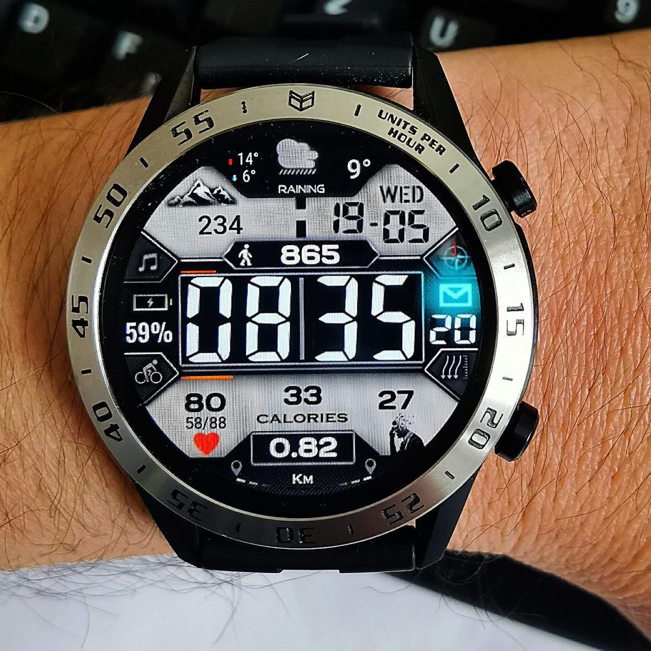 Samsung ported HQ digital LCD watch face theme