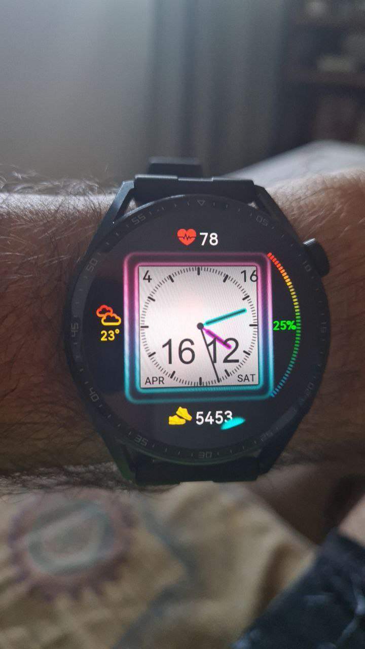 Square style hybrid watch face theme