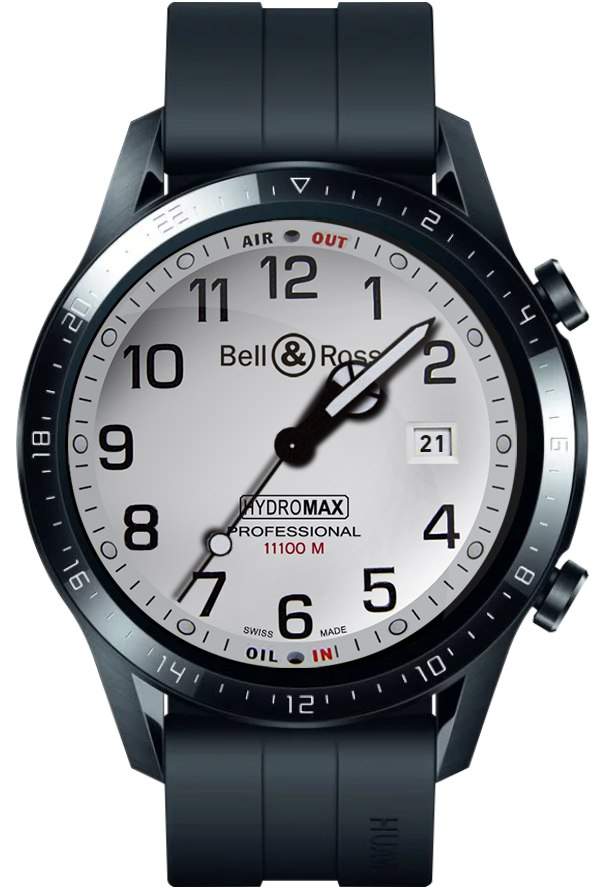 Bell and Ross hydromax series realistic watch face theme