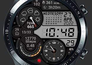 2022 Full Calendar hybrid watchface theme