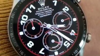 Rolex Daytona Carbon red realistic watch face theme