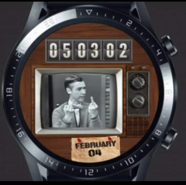 Old TV animated digital watchface theme