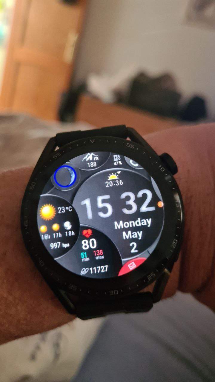 Full Weather details digital watch face theme