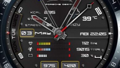 Porsche design high quality hybrid watch face theme