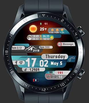 Amazing colorful digital watch face theme